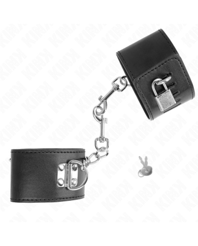 KINK - APPUI-POIGNETS AVEC FERMETURE PAR CADENAS NOIR AJUSTABLE 16-23 CM X 5,5 CM
