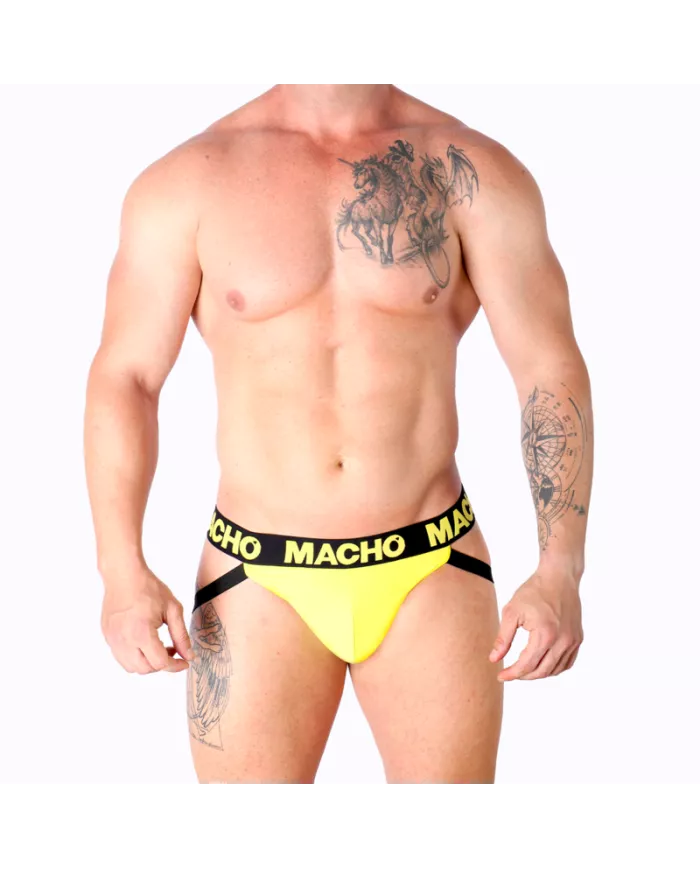 MACHO - MX25A JOCK LYCRA JAUNE S MACHO - MX25A JOCK LYCRA JAUNE S