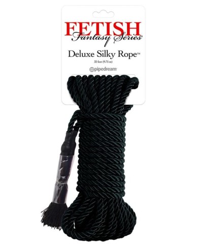 FETISH FANTASY SERIES - CORDE DE SOIE NOIRE DE LUXE 9,75 M
