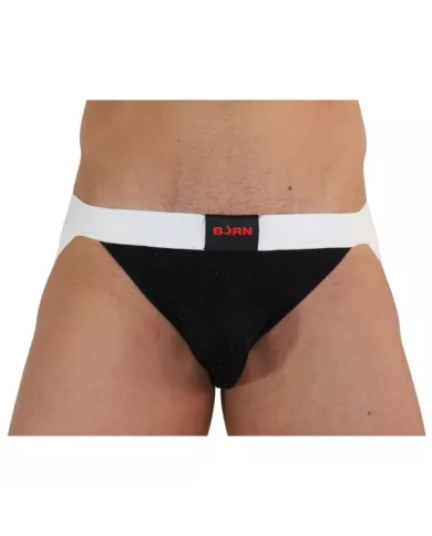 BURN - 004 JOCK NOIR BRILLANT / BLANC L