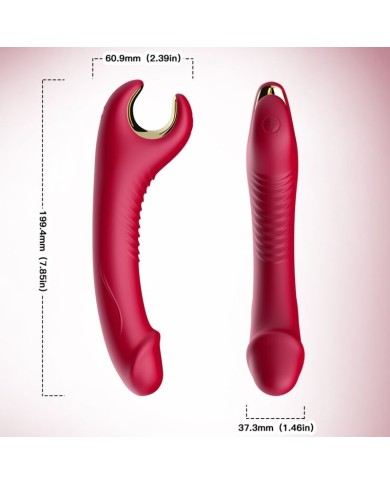 ARMONY - VIBRATEUR & ROTATEUR PRINCE DILDO ROUGE