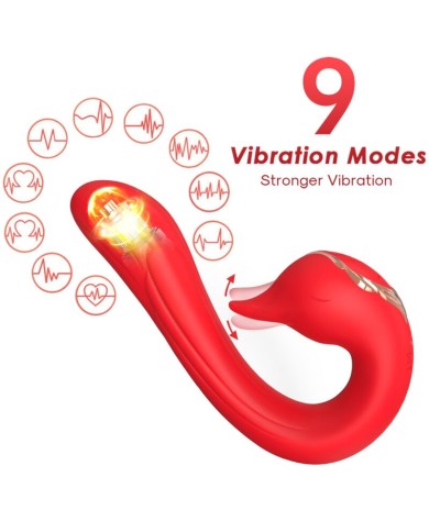 ARMONY - VIBRATEUR DELFIN MULTIPOSITION & EFFET CHALEUR ROUGE