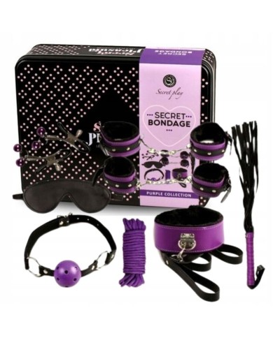 SECRETPLAY - BDSM SET 8PCS PURBLE / NOIR.