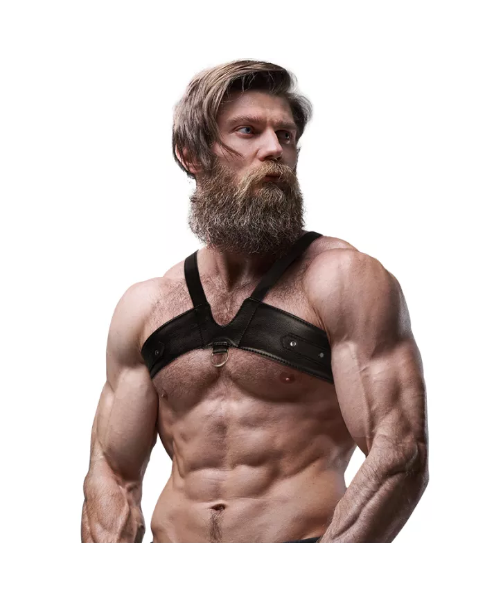 FETISH SUBMISSIVE ATTITUDE - HARNAIS DE POITRINE EN ÉCO-CUIR POUR HOMMES BRIGADE