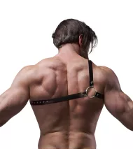 FETISH SUBMISSIVE - HARNAIS EN CUIR ÉCOLOGIQUE POUR HOMMES  ÉPAULES CROISÉES ATTITUDE FETISH SUBMISSIVE - HARNAIS EN CUIR ÉCOLOGIQUE POUR HOMMES  ÉPAULES CROISÉES ATTITUDE