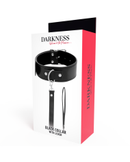 DARKNESS - COLLIER DE POSTURE AVEC CHAÎNE EN CUIR
