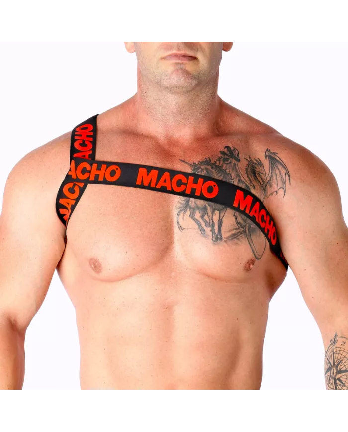 MACHO - HARNAIS ROMAIN ROUGE S/M MACHO - HARNAIS ROMAIN ROUGE S/M