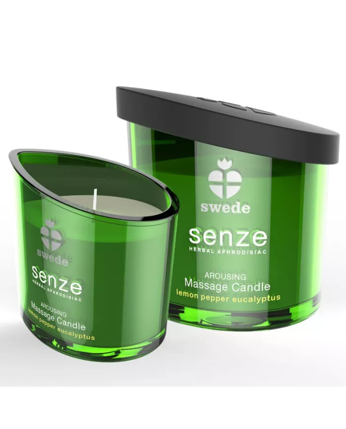 SWEDE - BOUGIE DE MASSAGE EXCITANTE SENZE - CITRON, POIVRE, EUCALYPTUS SWEDE - BOUGIE DE MASSAGE EXCITANTE SENZE - CITRON, POIVRE, EUCALYPTUS