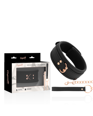 COQUETTE CHIC DESIRE - COLLIER FANTAISIE EN CUIR VÉGAN AVEC BRACELET ET DOUBLURE EN NÉOPRÈNE