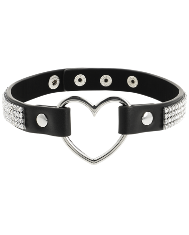 COQUETTE CHIC DESIRE - RAS DE COU EN CUIR VEGAN AVEC COEUR