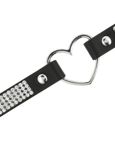COQUETTE CHIC DESIRE - RAS DE COU EN CUIR VEGAN AVEC COEUR