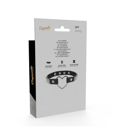 COQUETTE CHIC DESIRE - RAS DE COU EN CUIR VEGAN AVEC COEUR
