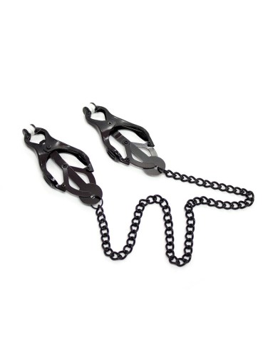 OHMAMA FETISH - Pinces à tétons JAPONAIS AVEC CHAÎNE NOIRE