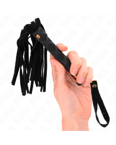 KINK - MINI FOUET DAIM NOIR 30 CM