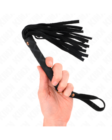 KINK - MINI FOUET DAIM NOIR 30 CM