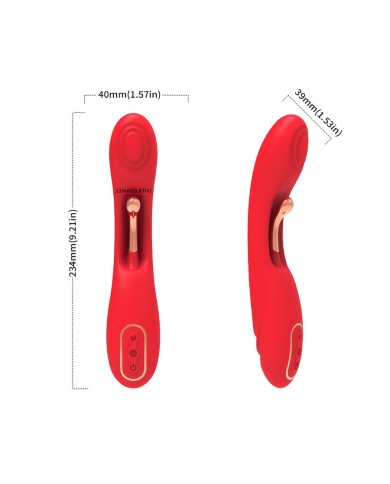 ARMONY - VIBRATEUR À LANGUE OSCILLANTE ROUGE
