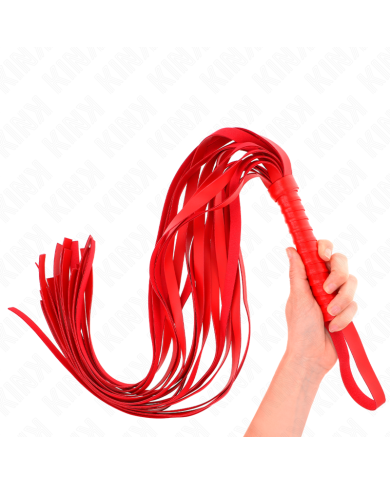 KINK - FOUET ROUGE MANCHE COURT LONG QUEUE 70 CM