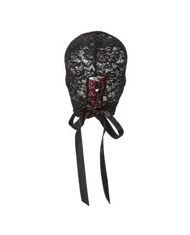 CALEXOTICS - SCANDAL CAGOULE EN DENTELLE NOIRE AVEC NŒUD