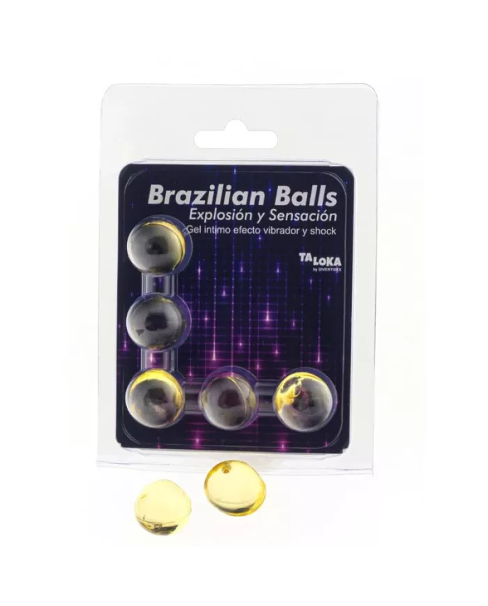 TALOKA - 5 BALLES BRÉSILIENNES VIBRANT & EFFET DE CHOC GEL EXCITANT
