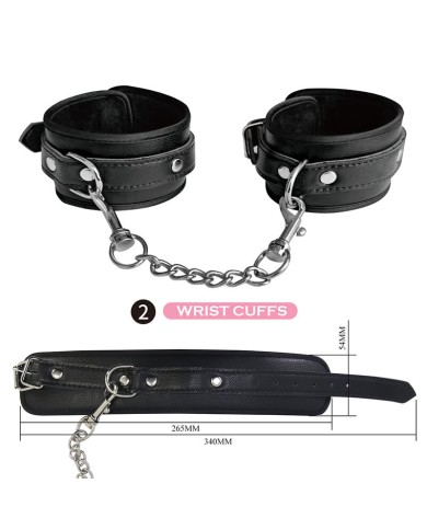 PRETTY LOVE - KIT BDSM 8 PIÈCES NOIR