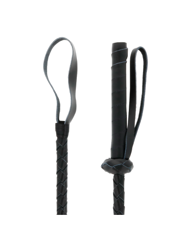 DARKNESS - FOUET BDSM FÉTICHISTE EN CUIR 60CM