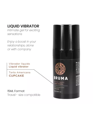BRUMA - VIBRATEUR LIQUIDE ULTRA GLISSANT CUPCAKE 15 ML