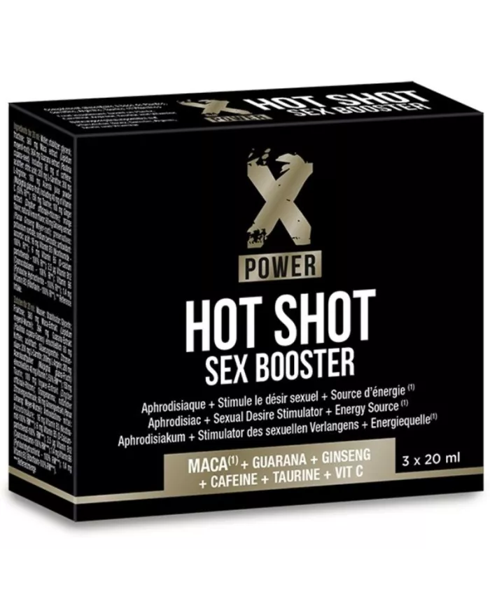 X POWER - HOT SHOT SEX BOOSTER AUGMENTATION DE LA LIBIDO 3 X 20 ML