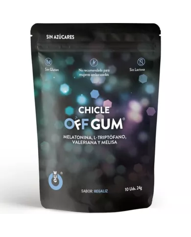 WUG GUM - OFF VALERIAN, TRYPTOPHAN, LEMON BALM AND MELATONIN 10 UNITS WUG GUM - OFF VALERIAN, TRYPTOPHAN, LEMON BALM AND MELATONIN 10 UNITS