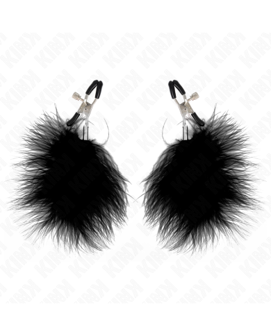 KINK - PINCE À METON PLUME NOIR 7 CM