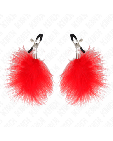 KINK - PINCE À METON PLUME ROUGE 7 CM