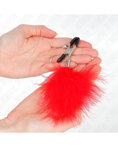 KINK - PINCE À METON PLUME ROUGE 7 CM