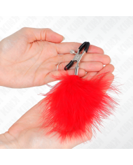 KINK - PINCE À METON PLUME ROUGE 7 CM