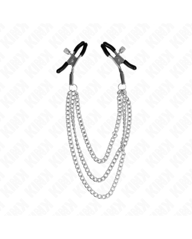 KINK - PINCES À METELIER AVEC 3 CHAÎNES ARGENT 20/23/28 CM