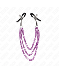 KINK - PINCES À METELIER AVEC 3 CHAÎNES VIOLET 20/23/28 CM