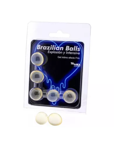 TALOKA - 5 BALLES BRÉSILIENNES GEL EXCITANT EFFET FROID & VIBRATION