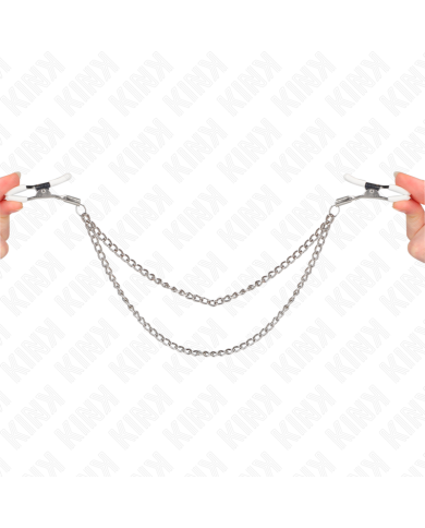 KINK - PINCES À METELIER AVEC 2 CHAÎNES FINES ARGENT 20/23 CM