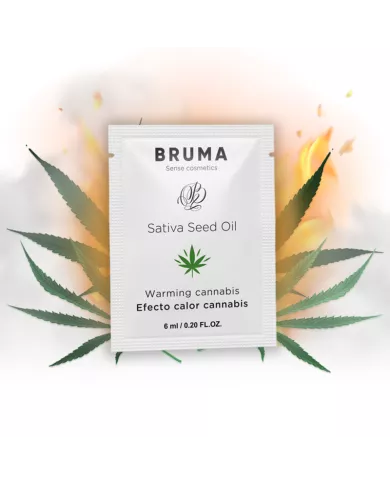 BRUMA - HUILE DE GRAINES DE SATIVA GEL GLISSANT RÉCHAUFFANT SAVEUR DE CANNABIS 6 ML