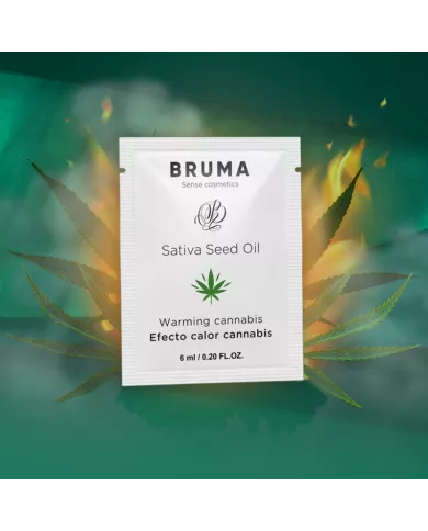 BRUMA - HUILE DE GRAINES DE SATIVA GEL GLISSANT RÉCHAUFFANT SAVEUR DE CANNABIS 6 ML