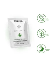 BRUMA - HUILE DE GRAINES DE SATIVA GEL GLISSANT RÉCHAUFFANT SAVEUR DE CANNABIS 6 ML