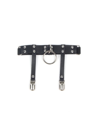 SUBBLIME - 953744 JARRETELLE PUNK EN CUIR AJUSTABLE NOIR TAILLE UNIQUE