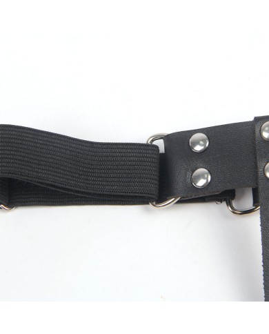 SUBBLIME - 953744 JARRETELLE PUNK EN CUIR AJUSTABLE NOIR TAILLE UNIQUE