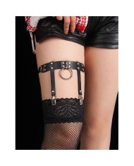 SUBBLIME - 953744 JARRETELLE PUNK EN CUIR AJUSTABLE NOIR TAILLE UNIQUE