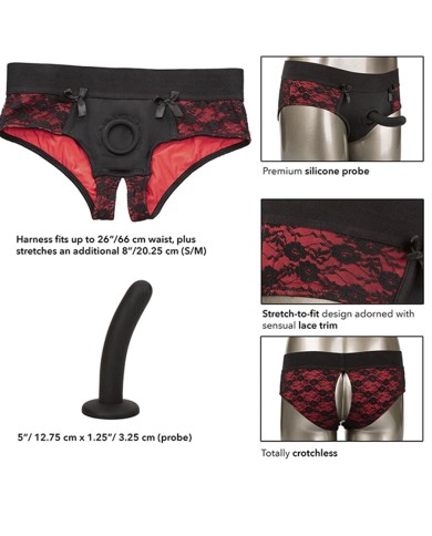 CALEXOTICS - SCANDAL ENSEMBLE CULOTTE SANS ENTREJAMBE AVEC GODE TAILLE S/M