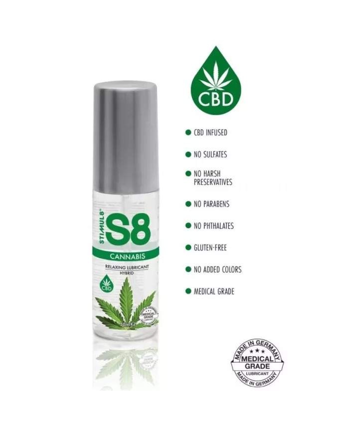 STIMUL8 - LUBRIFIANT HYBRIDE AU CANNABIS S8 50 ML