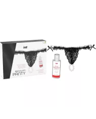 INTT RELEASES - CULOTTE BRÉSILIENNE NOIRE AVEC PERLES ET GEL LUBRIFIANT 50 ML INTT RELEASES - CULOTTE BRÉSILIENNE NOIRE AVEC PERLES ET GEL LUBRIFIANT 50 ML
