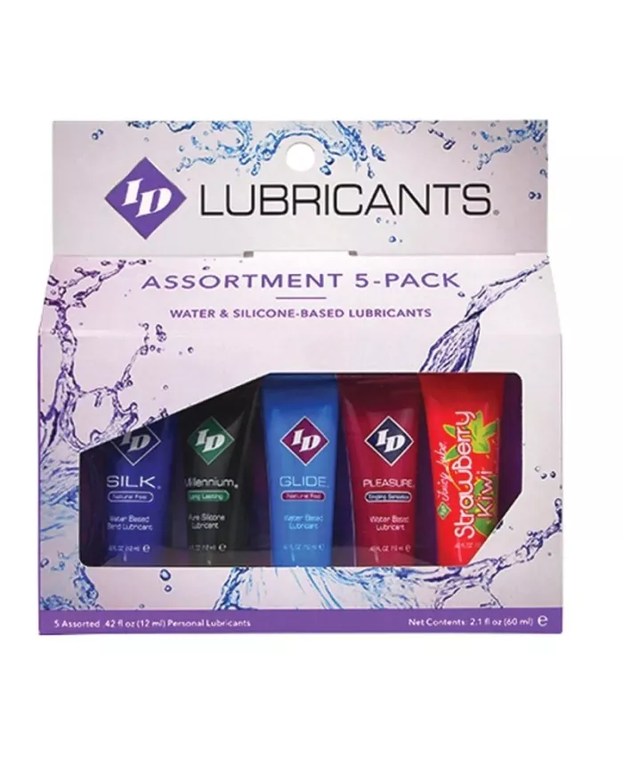 ID JUICY LUBE - ASSORTIMENT DE 5 TUBES DE LUBRIFIANT 12 ML