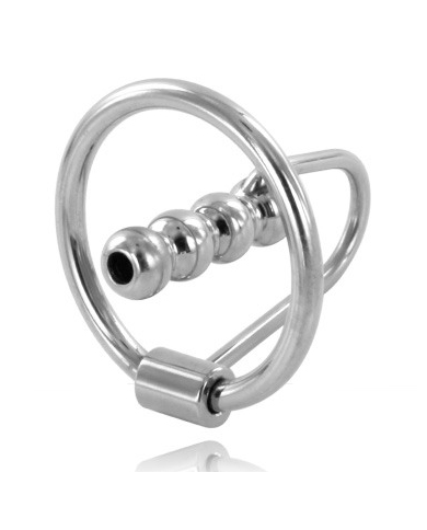 METAL HARD - ANNEAU DE GLAND EN AVEC BOUCHON URÉTRAL 30MM