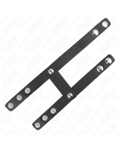 KINK - ANNEAU PÉNIS DOUBLE EN CUIR RÉGLABLE