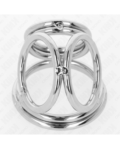 KINK - ANNEAU PÉNIS EN MÉTAL TRIPLE CHROME 3,8 CM À 5 CM MODÈLE 1