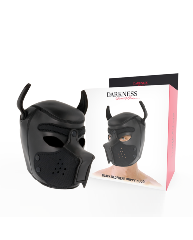 DARKNESS - MASQUE POUR CHIEN EN NÉOPRÈNE AVEC MUSEAU AMOVIBLE M